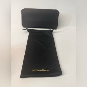 Dolce & Gabbana Original Eyeglasses Case / Sunglasses Case Black with soft case